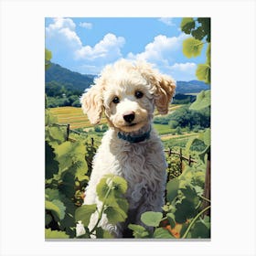 Cockapoo In Countryside Bliss Canvas Print