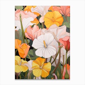 Nasturtium 5 Flower Painting Canvas Print