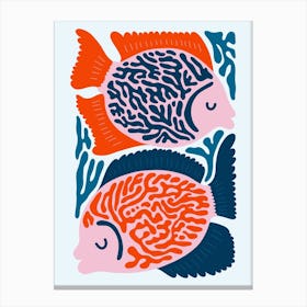 Two Colorful Fish Ocean Collection Canvas Print