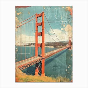 Kitsch Golden Gate Bridge Collage 4 Canvas Print