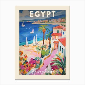 Hurghada Egypt 2 Fauvist Painting  Travel Poster Canvas Print