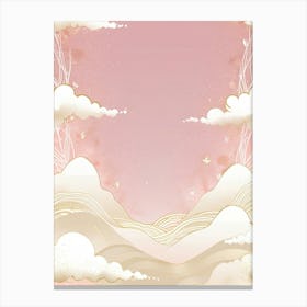 Pink Clouds Background Canvas Print