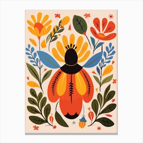 Bee Illustration Canvas Print