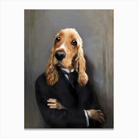 Happy Noisette The Dog Pet Portraits Canvas Print
