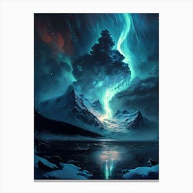 Blue Aurora Borealis Canvas Print