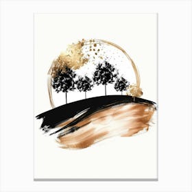 Trees On A Hill Canvas Print