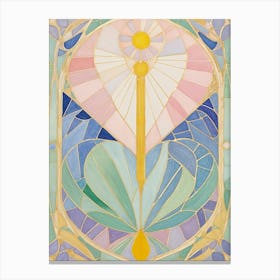 Stained Glass In Pastel Canvas Print