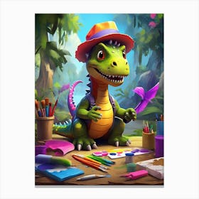 Dinosaur Painting 5 Canvas Print