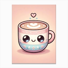 Kawaii Coffee Canvas Print