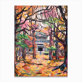 Autumn Gardens Painting Meiji Shrine Inner Garden Japan 1 Canvas Print