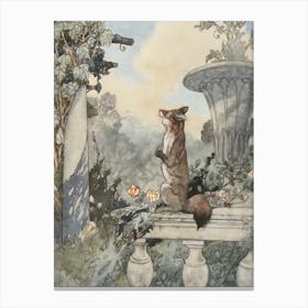 Fox In The Garden 1 Canvas Print