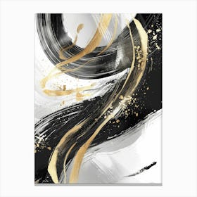 Abstract Black And Gold Canvas Print 9 Canvas Print