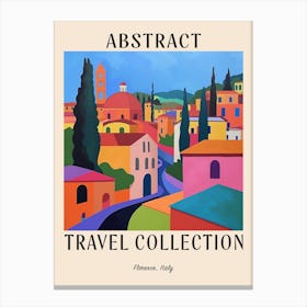 Abstract Travel Collection Poster Florence Italy 7 Canvas Print