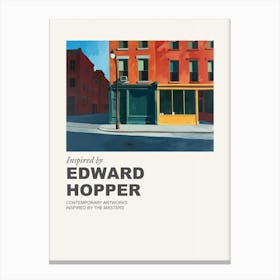 Museum Poster Inspired By Edward Hopper 2 Canvas Print