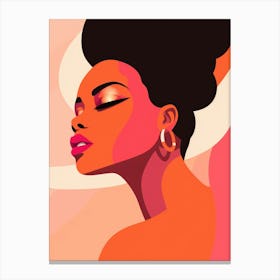 Portrait Of African American Woman 4 Canvas Print