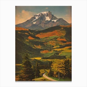 Réunion National Park France Vintage Poster Canvas Print