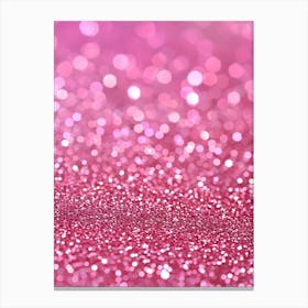 Pink Glitter Bokeh Background Canvas Print