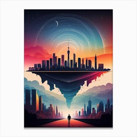 Futuristic Cityscape 7 Canvas Print