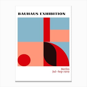 Bauhaus Blue Exhibition 7 Canvas Print