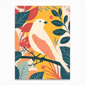 Bird On Branch Canvas Print