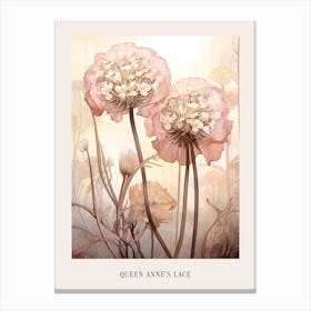 Floral Illustration Queen Annes Lace 1 Poster Canvas Print