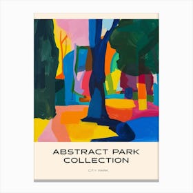 Abstract Park Collection Poster City Park New Orleans 1 Canvas Print