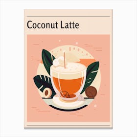 Coconut Latte Midcentury Modern Poster Canvas Print