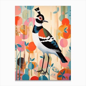 Bird Painting Collage Lapwing 4 Canvas Print