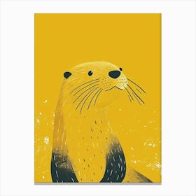 Yellow Otter 2 Canvas Print