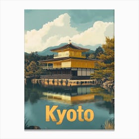 Aihrgdesign A Classic 1960s Travel Poster For Kyoto Canvas Print