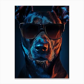 Doberman Close Up Sleek And Confident In Black Generated with AI Canvas Print