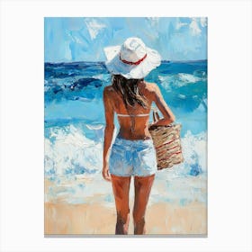 Girl On The Beach Canvas Print