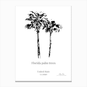 Florida Palm Trees 1 Canvas Print