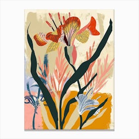 Colourful Flower Illustration Gaillardia 1 Canvas Print