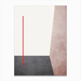Linear Shapes Pink And Gray Canvas Print
