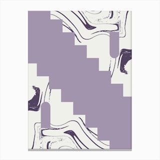 Lilac Marble Stairs Canvas Print