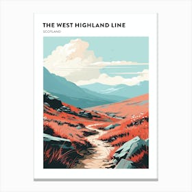 The West Highland Line Scotland 5 Hiking Trail Landscape Poster Canvas Print