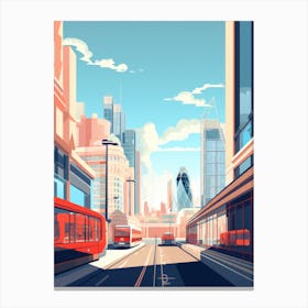 City Of London | Retrofuturism Canvas Print