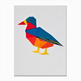 Mallard Duck Origami Bird Canvas Print