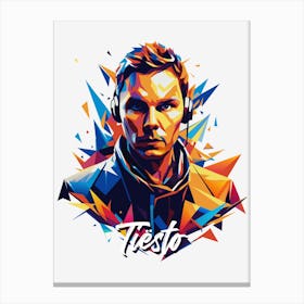 Tiesto 02 Portrait Music Icon WPAP Pop Art Style Canvas Print