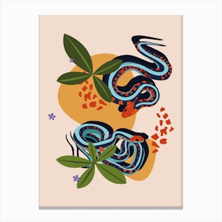 Garter Snakes Canvas Print