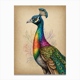 Peacock Canvas Art Canvas Print