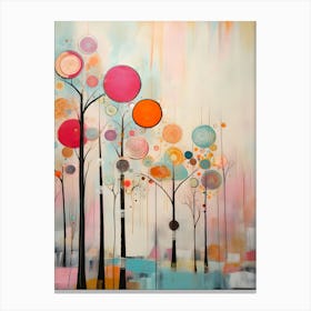Abstract Trees modern Painting Canvas Print