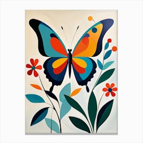 Modern Screen Print Butterfly IV Canvas Print