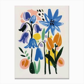 Painted Florals Bluebell 3 Canvas Print
