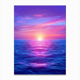 Sunset Over The Ocean 88 Canvas Print