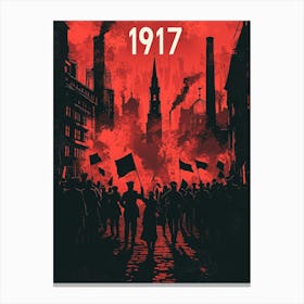 Aihrgdesign A Vintage Political Poster Depicting The Russian 6 Canvas Print