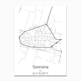 Soresina,Italy Minimalist Map Canvas Print