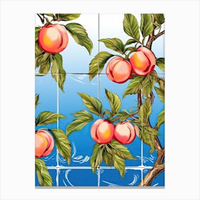 Peaches Illustration 1 Canvas Print