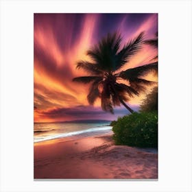 Sunset On The Beach 966 Canvas Print